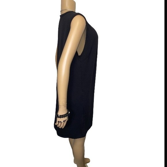 Serra Black Sleeveless Jumper dress pockets midweight Sweatshirt Fabric size XL - Picture 6 of 13